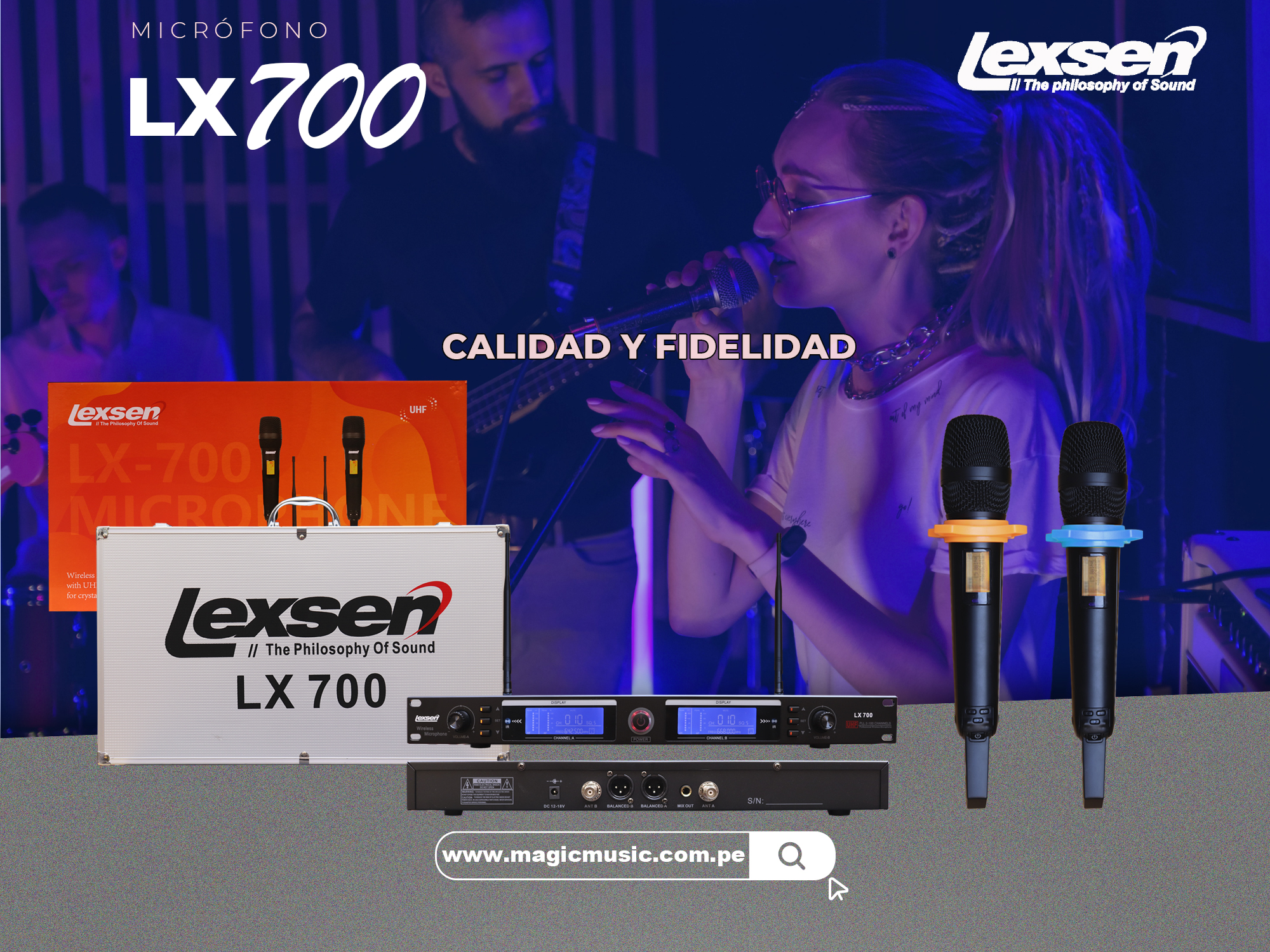 MICRO INALAMBRICO LEXSEN LX700 – Magic Music